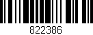 Código de barras (EAN, GTIN, SKU, ISBN): '822386'