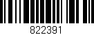 Código de barras (EAN, GTIN, SKU, ISBN): '822391'