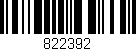 Código de barras (EAN, GTIN, SKU, ISBN): '822392'