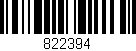 Código de barras (EAN, GTIN, SKU, ISBN): '822394'