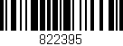 Código de barras (EAN, GTIN, SKU, ISBN): '822395'