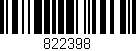 Código de barras (EAN, GTIN, SKU, ISBN): '822398'