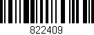Código de barras (EAN, GTIN, SKU, ISBN): '822409'