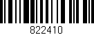 Código de barras (EAN, GTIN, SKU, ISBN): '822410'