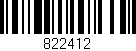 Código de barras (EAN, GTIN, SKU, ISBN): '822412'