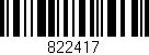 Código de barras (EAN, GTIN, SKU, ISBN): '822417'