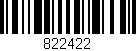 Código de barras (EAN, GTIN, SKU, ISBN): '822422'