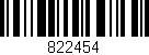 Código de barras (EAN, GTIN, SKU, ISBN): '822454'