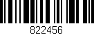 Código de barras (EAN, GTIN, SKU, ISBN): '822456'
