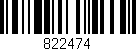 Código de barras (EAN, GTIN, SKU, ISBN): '822474'