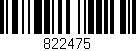 Código de barras (EAN, GTIN, SKU, ISBN): '822475'
