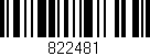 Código de barras (EAN, GTIN, SKU, ISBN): '822481'