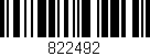Código de barras (EAN, GTIN, SKU, ISBN): '822492'