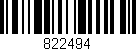 Código de barras (EAN, GTIN, SKU, ISBN): '822494'