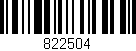 Código de barras (EAN, GTIN, SKU, ISBN): '822504'