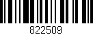 Código de barras (EAN, GTIN, SKU, ISBN): '822509'