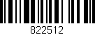 Código de barras (EAN, GTIN, SKU, ISBN): '822512'