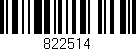 Código de barras (EAN, GTIN, SKU, ISBN): '822514'