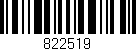 Código de barras (EAN, GTIN, SKU, ISBN): '822519'