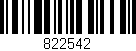 Código de barras (EAN, GTIN, SKU, ISBN): '822542'