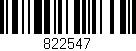 Código de barras (EAN, GTIN, SKU, ISBN): '822547'