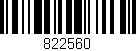 Código de barras (EAN, GTIN, SKU, ISBN): '822560'