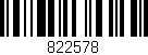 Código de barras (EAN, GTIN, SKU, ISBN): '822578'