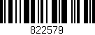 Código de barras (EAN, GTIN, SKU, ISBN): '822579'