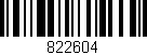 Código de barras (EAN, GTIN, SKU, ISBN): '822604'