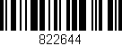 Código de barras (EAN, GTIN, SKU, ISBN): '822644'