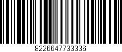 Código de barras (EAN, GTIN, SKU, ISBN): '8226647733336'