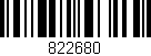 Código de barras (EAN, GTIN, SKU, ISBN): '822680'