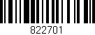 Código de barras (EAN, GTIN, SKU, ISBN): '822701'