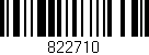 Código de barras (EAN, GTIN, SKU, ISBN): '822710'