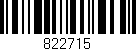 Código de barras (EAN, GTIN, SKU, ISBN): '822715'