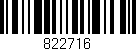 Código de barras (EAN, GTIN, SKU, ISBN): '822716'