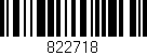 Código de barras (EAN, GTIN, SKU, ISBN): '822718'