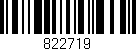 Código de barras (EAN, GTIN, SKU, ISBN): '822719'