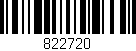 Código de barras (EAN, GTIN, SKU, ISBN): '822720'