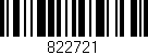 Código de barras (EAN, GTIN, SKU, ISBN): '822721'