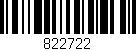 Código de barras (EAN, GTIN, SKU, ISBN): '822722'