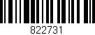 Código de barras (EAN, GTIN, SKU, ISBN): '822731'