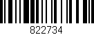 Código de barras (EAN, GTIN, SKU, ISBN): '822734'