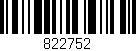 Código de barras (EAN, GTIN, SKU, ISBN): '822752'