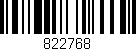 Código de barras (EAN, GTIN, SKU, ISBN): '822768'