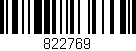 Código de barras (EAN, GTIN, SKU, ISBN): '822769'