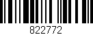 Código de barras (EAN, GTIN, SKU, ISBN): '822772'