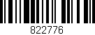Código de barras (EAN, GTIN, SKU, ISBN): '822776'