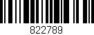 Código de barras (EAN, GTIN, SKU, ISBN): '822789'