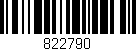 Código de barras (EAN, GTIN, SKU, ISBN): '822790'